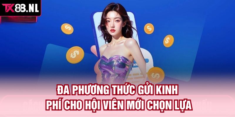 Đa phương thức gửi kinh phí cho hội viên mới chọn lựa