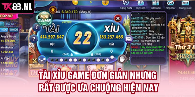Tài xỉu game đơn giản nhưng rất được ưa chuộng hiện nay 